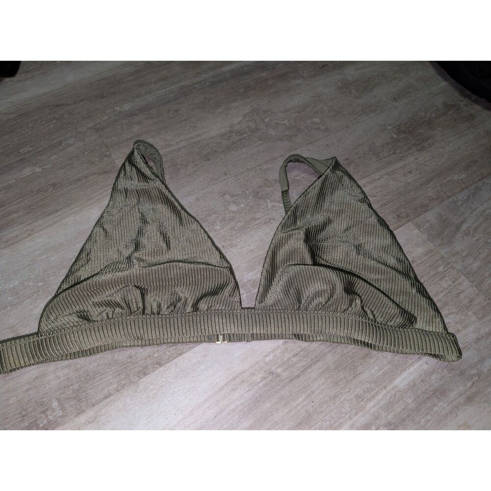 green shimmer swim top